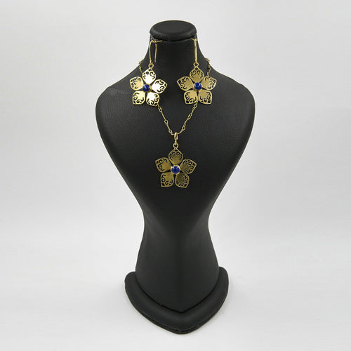 Asal Lapis Jewelry Set – 18K Gold-Plated, Handmade - Gemify