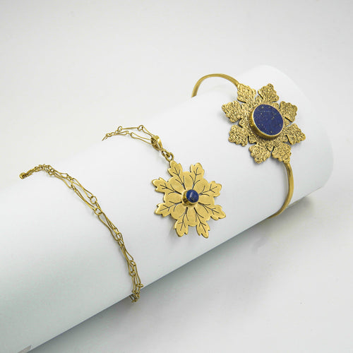 Barf Lapis Gold-Plated Jewelry Set - Gemify