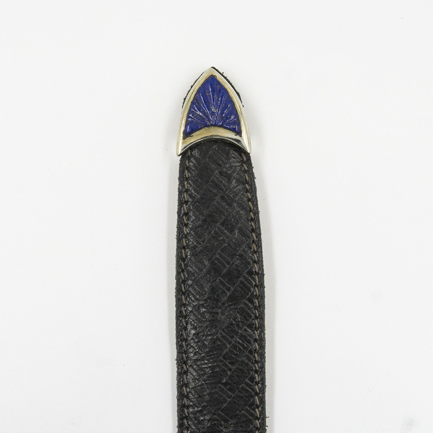 Gemify - Lapis Leather Belt – Handmade Silver Buckle, 100% Natural Leather - Gemify