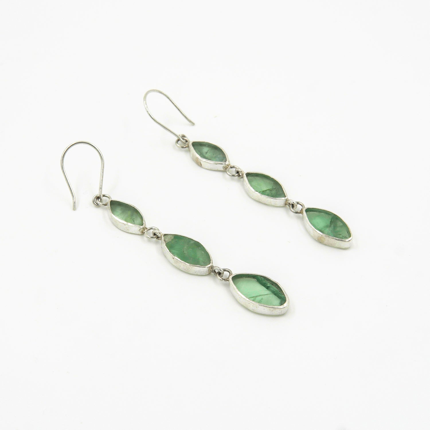 Gemify - Nice Drop Fluorite Earrings – 925 Silver, High - Polish Finish - earrings - Gemify02